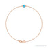 Sapphire Row Natural Bezel-Set Gemstone Solitaire Bracelet - Aquamarine, 14K Rose Gold