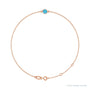 Sapphire Row Natural Bezel-Set Gemstone Solitaire Bracelet - Aquamarine, 14K Rose Gold