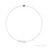 Sapphire Row Natural Bezel-Set Gemstone Solitaire Bracelet - Pink Tourmaline, Platinum
