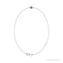 Sapphire Row Natural Bezel-Set Gemstone Solitaire Bracelet - Pink Tourmaline, Platinum (view 2)