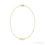 Sapphire Row Natural Bezel-Set Gemstone Solitaire Bracelet - Diamond, 14K Yellow Gold (view 2)