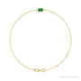 Sapphire Row Natural Bezel-Set Gemstone Solitaire Bracelet - Emerald, 14K Yellow Gold