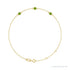 Sapphire Row Natural Bezel-Set Gemstone Solitaire Bracelet - Peridot, 14K Yellow Gold