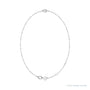 Sapphire Row Natural Bezel-Set Gemstone Solitaire Bracelet - White Sapphire, Platinum (view 2)