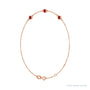 Sapphire Row Natural Bezel-Set Gemstone Solitaire Bracelet - Ruby, 14K Rose Gold (view 2)