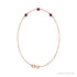 Sapphire Row Natural Bezel-Set Gemstone Solitaire Bracelet - Amethyst, 14K Rose Gold (view 2)