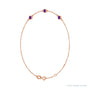 Sapphire Row Natural Bezel-Set Gemstone Solitaire Bracelet - Amethyst, 14K Rose Gold (view 2)