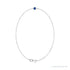 Sapphire Row Natural Bezel-Set Gemstone Solitaire Bracelet - Blue Sapphire, Platinum (view 2)