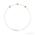 Sapphire Row Natural Bezel-Set Gemstone Solitaire Bracelet - Citrine, 14K White Gold