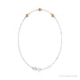 Sapphire Row Natural Bezel-Set Gemstone Solitaire Bracelet - Citrine, 14K White Gold (view 2)