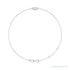 Sapphire Row Natural Bezel-Set Gemstone Solitaire Bracelet - Diamond, 14K White Gold