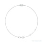 Sapphire Row Natural Bezel-Set Gemstone Solitaire Bracelet - Diamond, 14K White Gold