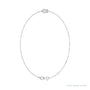 Sapphire Row Natural Bezel-Set Gemstone Solitaire Bracelet - Diamond, 14K White Gold (view 2)