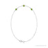 Sapphire Row Natural Bezel-Set Gemstone Solitaire Bracelet - Peridot, 14K White Gold (view 2)