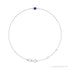 Sapphire Row Natural Bezel-Set Gemstone Solitaire Bracelet - Amethyst, Platinum
