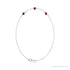 Sapphire Row Natural Bezel-Set Gemstone Solitaire Bracelet - Mozambique Garnet, 14K White Gold (view 2)