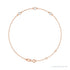 Sapphire Row Natural Bezel-Set Gemstone Solitaire Bracelet - White Sapphire, 14K Rose Gold