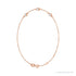 Sapphire Row Natural Bezel-Set Gemstone Solitaire Bracelet - White Sapphire, 14K Rose Gold (view 2)