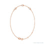 Sapphire Row Natural Bezel-Set Gemstone Solitaire Bracelet - White Sapphire, 14K Rose Gold (view 2)