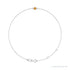 Sapphire Row Natural Bezel-Set Gemstone Solitaire Bracelet - Citrine, Platinum