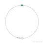Sapphire Row Natural Bezel-Set Gemstone Solitaire Bracelet - Emerald, Platinum
