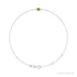 Sapphire Row Natural Bezel-Set Gemstone Solitaire Bracelet - Peridot, Platinum