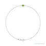 Sapphire Row Natural Bezel-Set Gemstone Solitaire Bracelet - Peridot, Platinum
