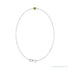 Sapphire Row Natural Bezel-Set Gemstone Solitaire Bracelet - Peridot, Platinum (view 2)