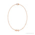 Sapphire Row Lab-Grown Bezel-Set Gemstone Solitaire Bracelet - Diamond, 14K Rose Gold (view 2)