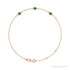 Sapphire Row Lab-Grown Bezel-Set Gemstone Solitaire Bracelet - Emerald, 14K Rose Gold