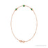 Sapphire Row Lab-Grown Bezel-Set Gemstone Solitaire Bracelet - Emerald, 14K Rose Gold (view 2)