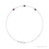 Sapphire Row Lab-Grown Bezel-Set Gemstone Solitaire Bracelet - Alexandrite, 14K White Gold