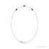 Sapphire Row Lab-Grown Bezel-Set Gemstone Solitaire Bracelet - Alexandrite, 14K White Gold (view 2)