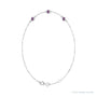 Sapphire Row Lab-Grown Bezel-Set Gemstone Solitaire Bracelet - Alexandrite, 14K White Gold (view 2)