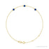 Sapphire Row Lab-Grown Bezel-Set Gemstone Solitaire Bracelet - Blue Sapphire, 14K Yellow Gold