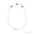 Sapphire Row Lab-Grown Bezel-Set Gemstone Solitaire Bracelet - Ruby, 14K White Gold (view 2)