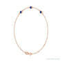Sapphire Row Lab-Grown Bezel-Set Gemstone Solitaire Bracelet - Blue Sapphire, 14K Rose Gold (view 2)