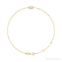 Sapphire Row Lab-Grown Bezel-Set Gemstone Solitaire Bracelet - Diamond, 14K Yellow Gold