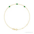 Sapphire Row Lab-Grown Bezel-Set Gemstone Solitaire Bracelet - Emerald, 14K Yellow Gold