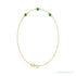 Sapphire Row Lab-Grown Bezel-Set Gemstone Solitaire Bracelet - Emerald, 14K Yellow Gold (view 2)