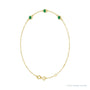 Sapphire Row Lab-Grown Bezel-Set Gemstone Solitaire Bracelet - Emerald, 14K Yellow Gold (view 2)