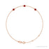 Sapphire Row Lab-Grown Bezel-Set Gemstone Solitaire Bracelet - Ruby, 14K Rose Gold