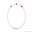 Sapphire Row Lab-Grown Bezel-Set Gemstone Solitaire Bracelet - Ruby, 14K Rose Gold (view 2)