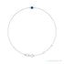 Sapphire Row Lab-Grown Bezel-Set Gemstone Solitaire Bracelet - Blue Sapphire, Platinum