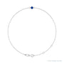 Sapphire Row Lab-Grown Bezel-Set Gemstone Solitaire Bracelet - Blue Sapphire, Platinum