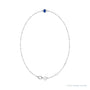 Sapphire Row Lab-Grown Bezel-Set Gemstone Solitaire Bracelet - Blue Sapphire, Platinum (view 2)