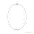 Sapphire Row Lab-Grown Bezel-Set Gemstone Solitaire Bracelet - Diamond, 14K White Gold (view 2)