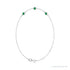 Sapphire Row Lab-Grown Bezel-Set Gemstone Solitaire Bracelet - Emerald, 14K White Gold (view 2)