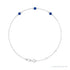 Sapphire Row Lab-Grown Bezel-Set Gemstone Solitaire Bracelet - Blue Sapphire, 14K White Gold