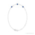Sapphire Row Lab-Grown Bezel-Set Gemstone Solitaire Bracelet - Blue Sapphire, 14K White Gold (view 2)